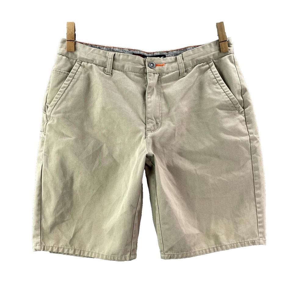 Tony Hawk Chino Shorts Mens 34 Beige Cotton Blend Casual Skater Hiking Walking